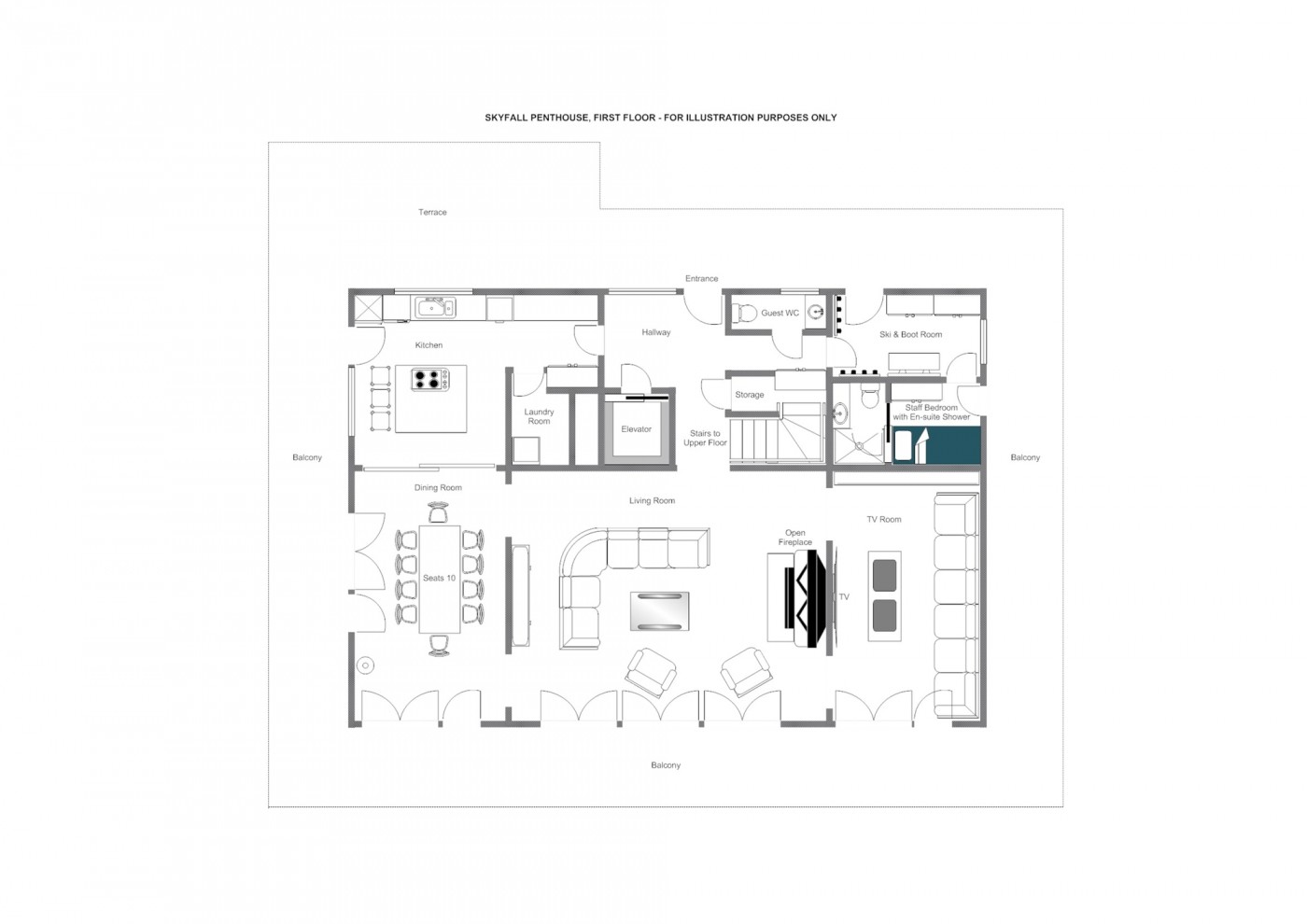 Skyfall Penthouse St Christoph Floor Plan 2